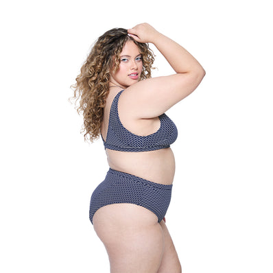 Mica Top - Navy Wave