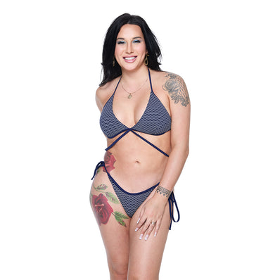 Airdrop Tie Top - Navy Wave