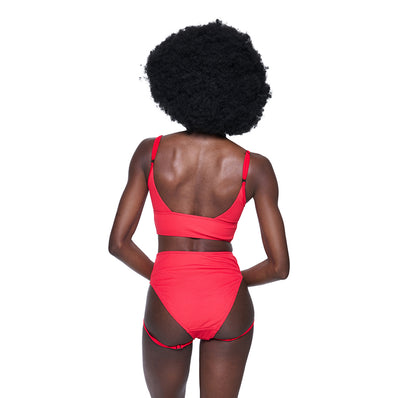 Strata Bottom - Red Ribbed