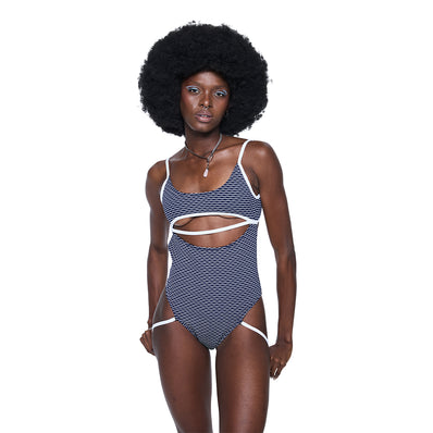 Strata Suit - Navy Wave