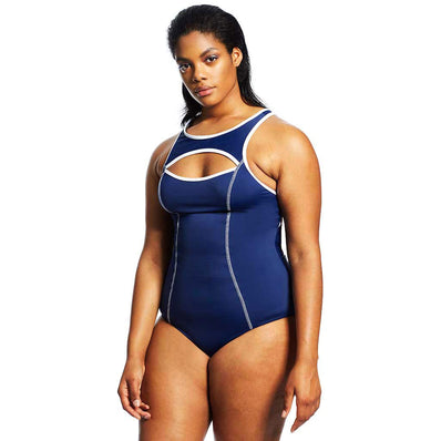 Saldana Suit - Navy / White